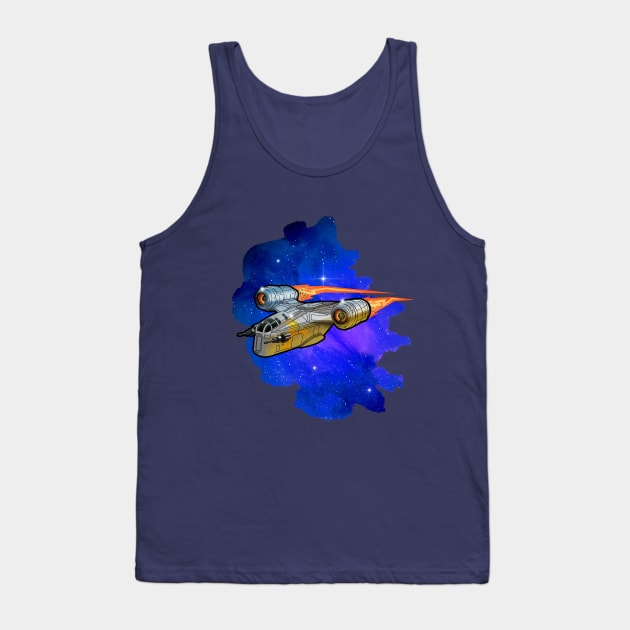 Galaxy space ship Tank Top by Rackham